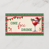 Ugly Sweater Christmas Free Drink Party Ticket 割引カード (正面)