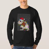 Ugly Sweater Christmas Gerbil  Santa Hat Animals Tシャツ (正面)