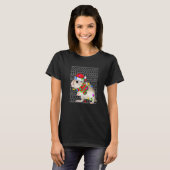 Ugly Sweater Christmas Gerbil  Santa Hat Animals Tシャツ (正面フル)