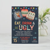 Ugly Sweater Christmas/Holiday Party Invitation  招待状 (スタンド正面)