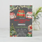 Ugly Sweater Christmas Invitation 招待状 (スタンド正面)