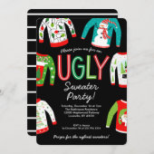 Ugly Sweater Christmas Party 招待状 (正面/裏面)