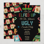 Ugly Sweater Christmas Party 招待状 (正面/裏面)