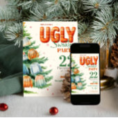 Ugly Sweater Christmas Party Cozy Watercolor 招待状