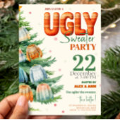 Ugly Sweater Christmas Party Cozy Watercolor 招待状