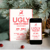 Ugly Sweater Christmas Party | Funny Pixel Knit  招待状