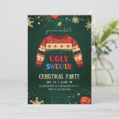 Ugly Sweater Christmas Party Invitation 招待状 (スタンド正面)
