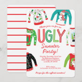 Ugly Sweater Christmas Party Invitation 招待状 (正面/裏面)