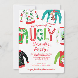Ugly Sweater Christmas Party Invitation 招待状