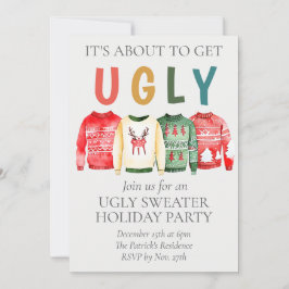 Ugly Sweater Christmas Party Invite シーズンカード