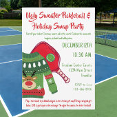 Ugly Sweater Christmas Pickleball Gift Swap 招待状