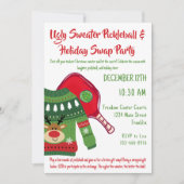Ugly Sweater Christmas Pickleball Gift Swap 招待状 (正面)