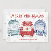 Ugly Sweater Festive Christmas シーズンカード (正面)