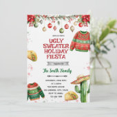 Ugly Sweater Fiesta Christmas party Invitation 招待状 (スタンド正面)