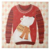 Ugly Sweater Fun Graphic Art Holiday Tile タイル (正面)