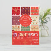 Ugly Sweater Gingerbread Knit Christmas Party 招待状 (スタンド正面)
