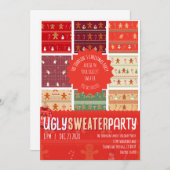 Ugly Sweater Gingerbread Knit Christmas Party 招待状 (正面/裏面)