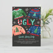 Ugly Sweater Holiday Party Invitation 招待状 (スタンド正面)