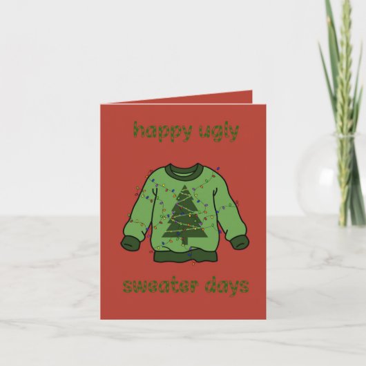 ‘Ugly sweater’ kerst カード (正面)