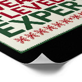 Ugly Sweater Level Expert Funny Christmas Sweaters ポスター (角)