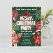 Ugly Sweater Merry Christmas Party Invitation 招待状 (スタンド正面)