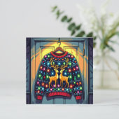 Ugly Sweater Party Funny Christmas  招待状 (スタンド正面)