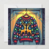 Ugly Sweater Party Funny Christmas  招待状 (正面)