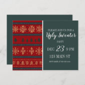 Ugly Sweater Party Invitation  ポストカード (正面/裏面)