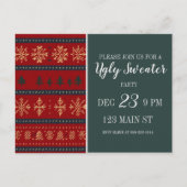 Ugly Sweater Party Invitation ポストカード (正面)