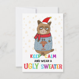 Ugly Sweater party invitation, Christmas party 招待状