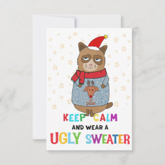 Ugly Sweater party invitation, Christmas party 招待状
