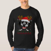 Ugly Sweater Reindeer Santa Christmas Dalmatian Tシャツ (正面)