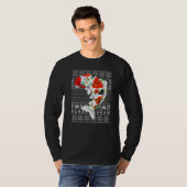 Ugly Sweater Style Xmas Lights Santa Koi Fish Chri Tシャツ (正面フル)
