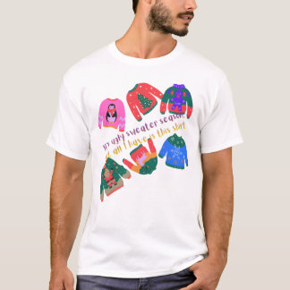 Ugly Sweater T Shirt, Holiday Graphic, Christmas T Tシャツ