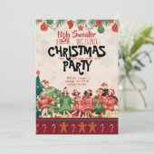 Ugly Sweater Teen Christmas Party Invitation 招待状 (スタンド正面)