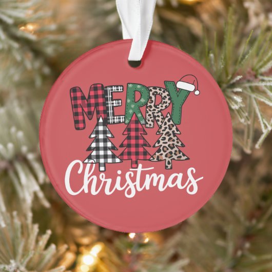 Ugly Xmas Merry and Bright Christmas Tree Santa  オーナメント (ツリー)