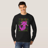 Ugly Xmas Sweater Style Lighting Axolotl Christmas Tシャツ (正面フル)