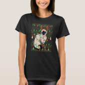 Ugly Xmas Sweater Style Lighting Balinese Cat Chri Tシャツ (正面)
