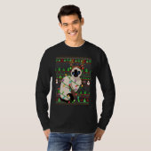 Ugly Xmas Sweater Style Lighting Balinese Cat Chri Tシャツ (正面フル)