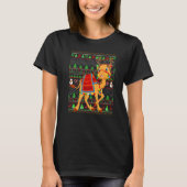 Ugly Xmas Sweater Style Lighting Camel Christmas Tシャツ (正面)