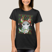 Ugly Xmas Sweater Style Lighting Chinchilla Christ Tシャツ (正面)