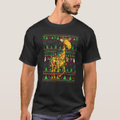 Ugly Xmas Sweater Style Lighting Giraffe Christmas Tシャツ (正面)