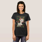 Ugly Xmas Sweater Style Lighting Goat Christmas Tシャツ (正面フル)