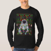 Ugly Xmas Sweater Style Lighting Himalayan Cat Chr Tシャツ (正面)