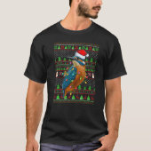 Ugly Xmas Sweater Style Lighting Kingfisher Bird C Tシャツ (正面)