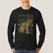 Ugly Xmas Sweater Style Lighting Ocelot Christmas  Tシャツ (正面)