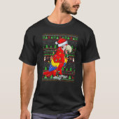Ugly Xmas Sweater Style Lighting Parrot Bird Chris Tシャツ (正面)
