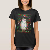 Ugly Xmas Sweater Style Lighting Penguin Bird Chri Tシャツ (正面)