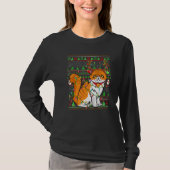 Ugly Xmas Sweater Style Lighting Persian Cat Chris Tシャツ (正面)