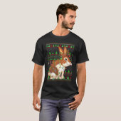 Ugly Xmas Sweater Style Lighting Rabbit Christmas Tシャツ (正面フル)